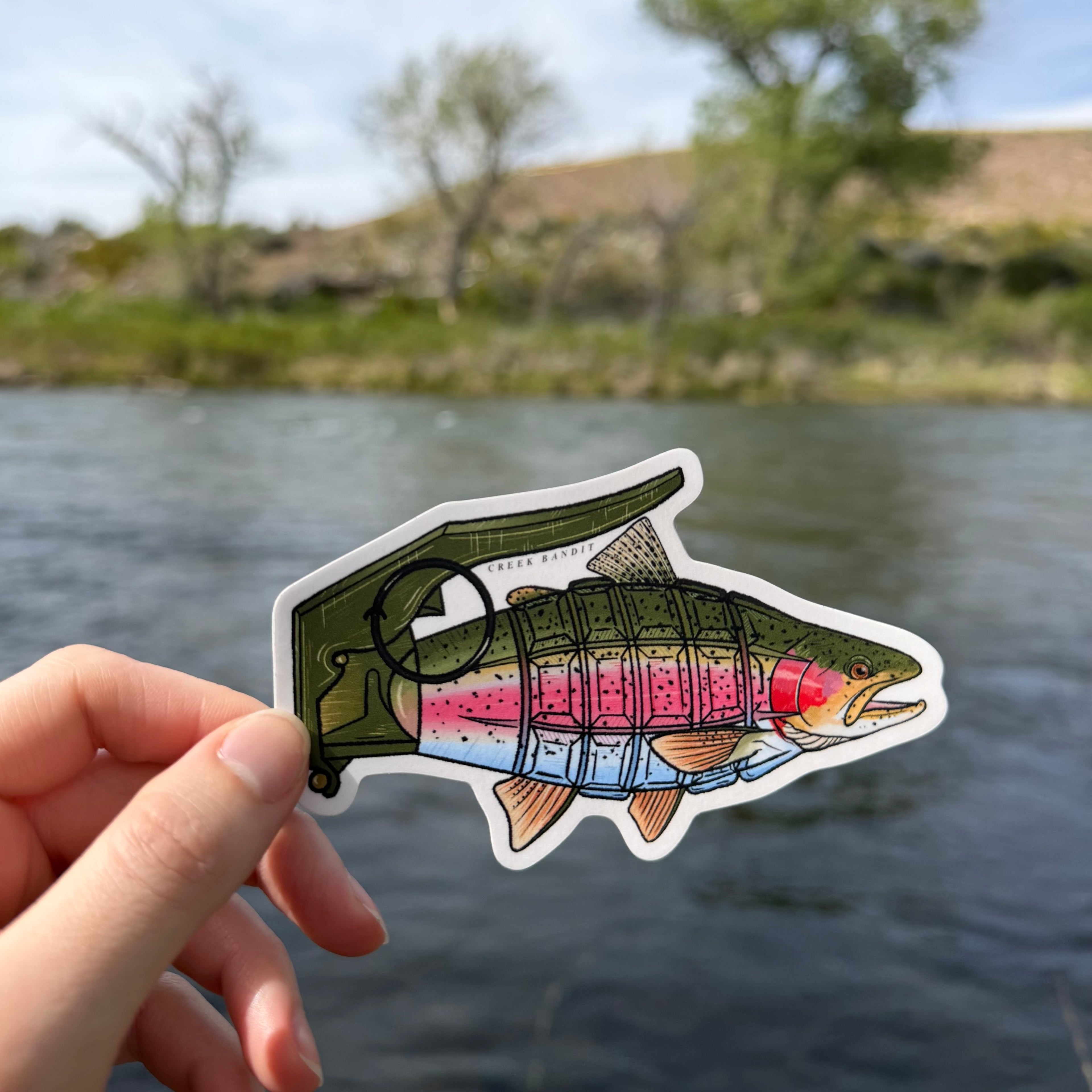 Rainbow Trout Grenade Sticker