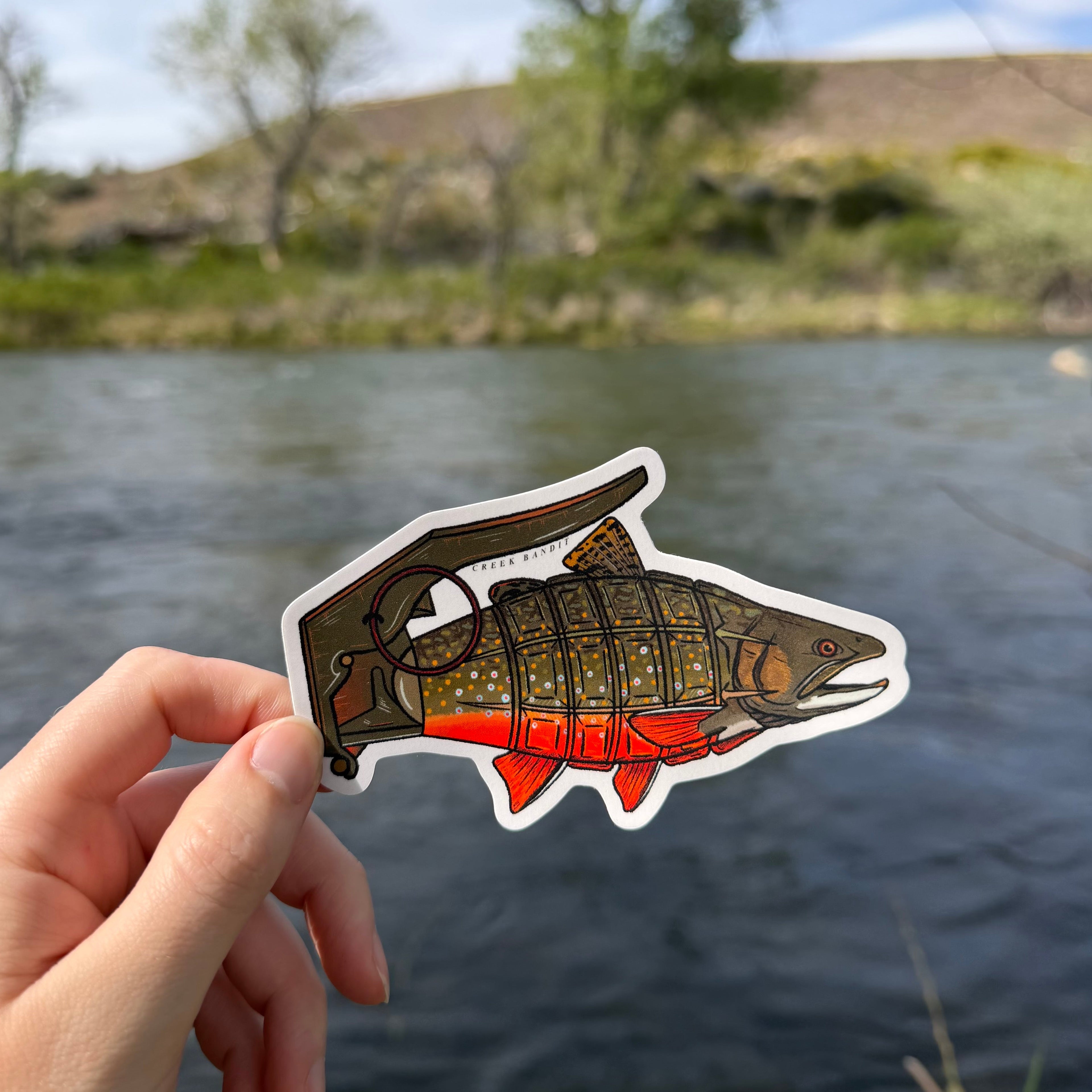Brook Trout Grenade Sticker