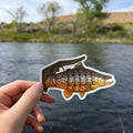 Brown Trout Grenade Sticker