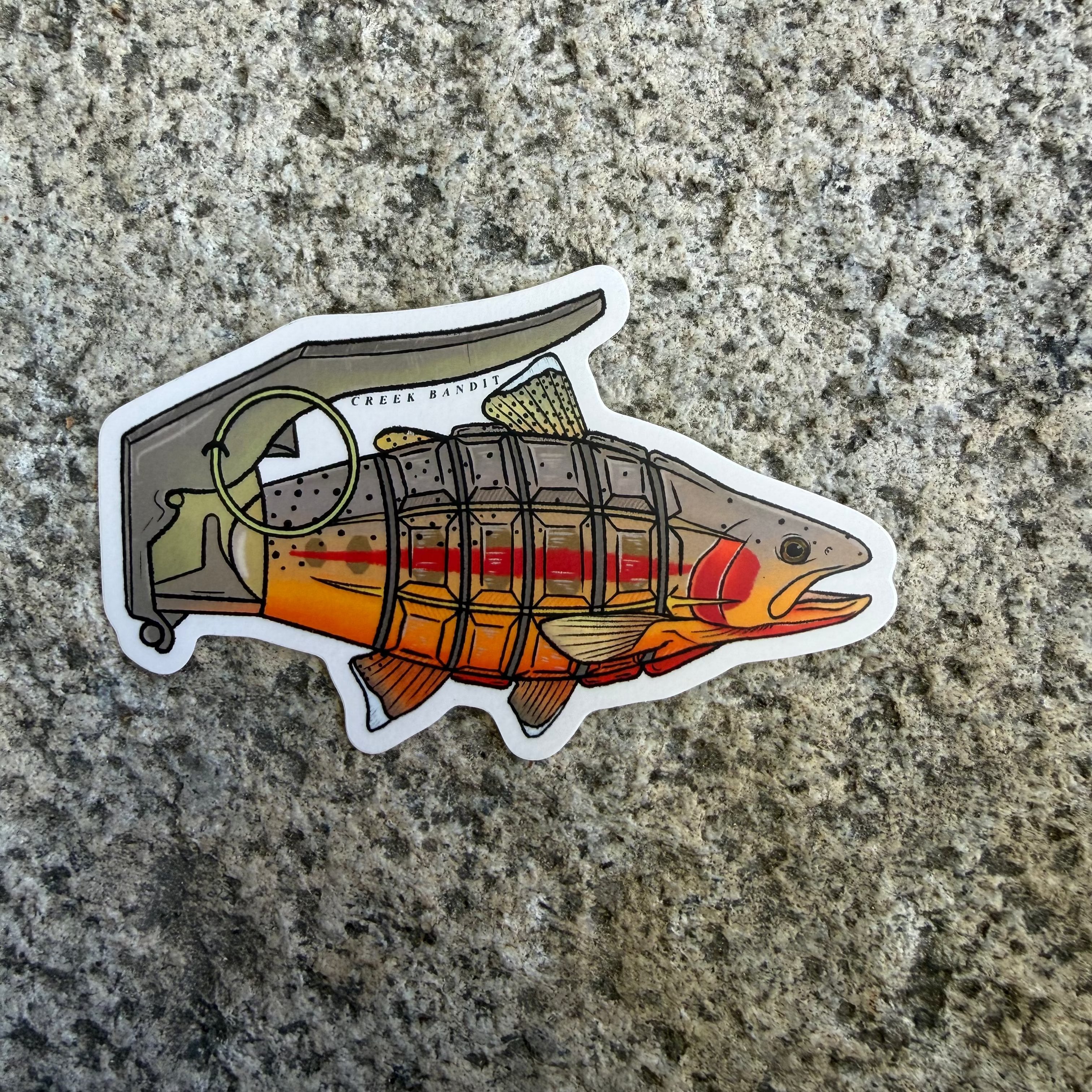 Golden Trout Grenade Sticker