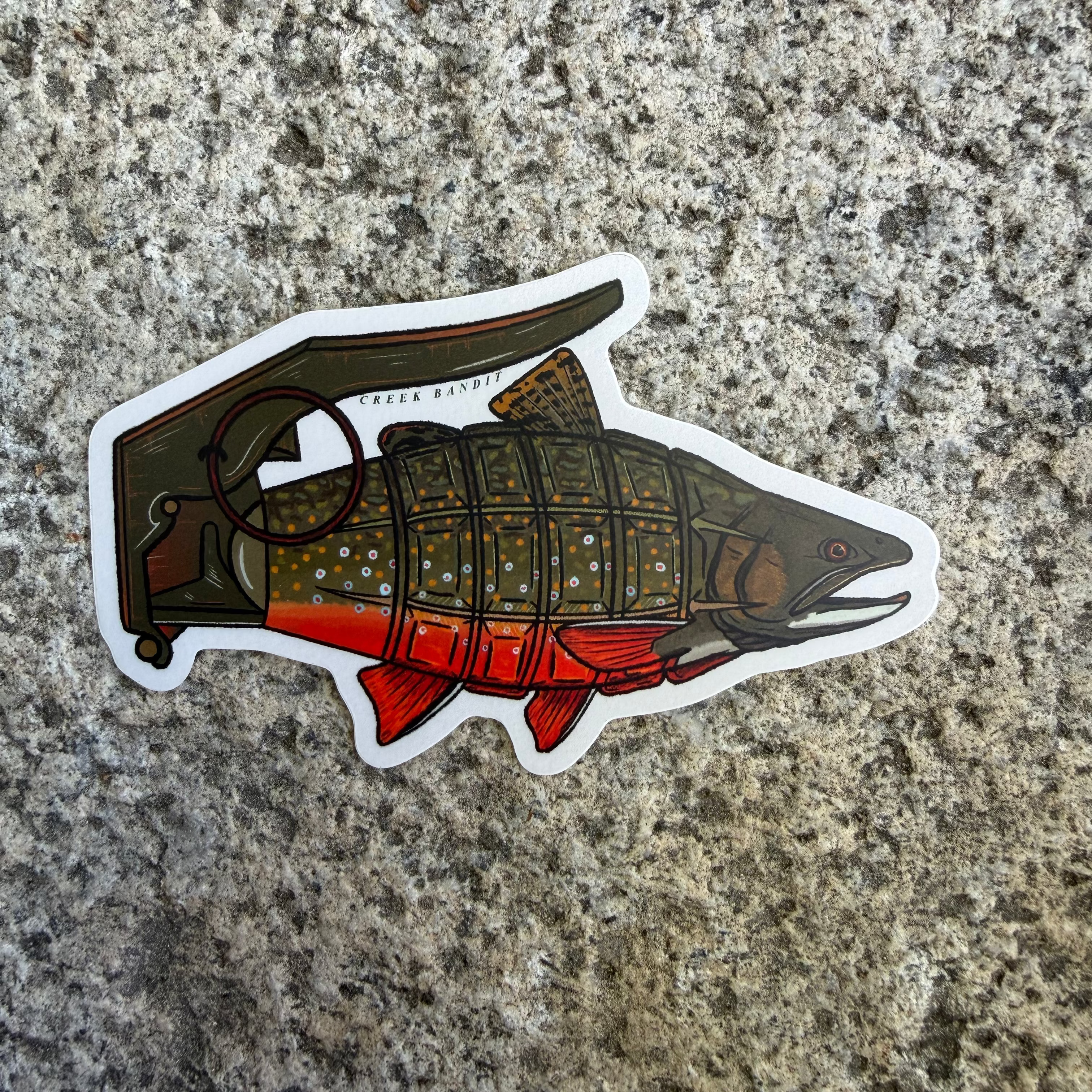 Brook Trout Grenade Sticker